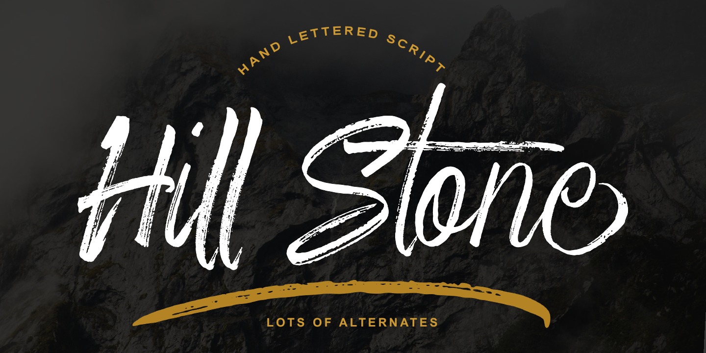 Пример шрифта Hill Stone #1